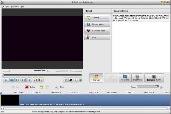 Soft4Boost Split Movie(视频剪辑工具)截图