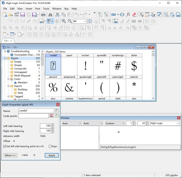 High Logic FontCreator Pro(字体制作软件)截图